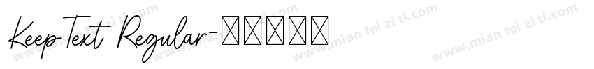 KeepText Regular字体转换